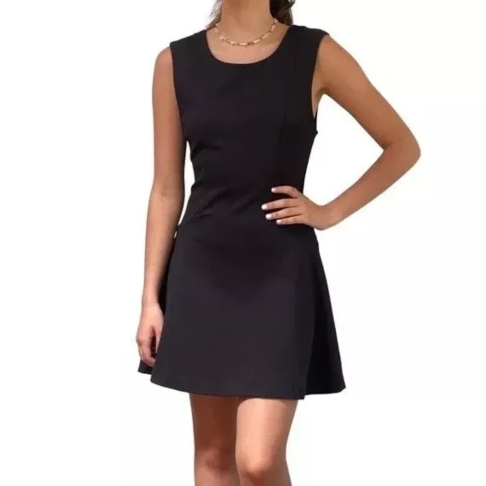 Free People Fit N Flare black Sleeveless Mini Dress Women's size Small